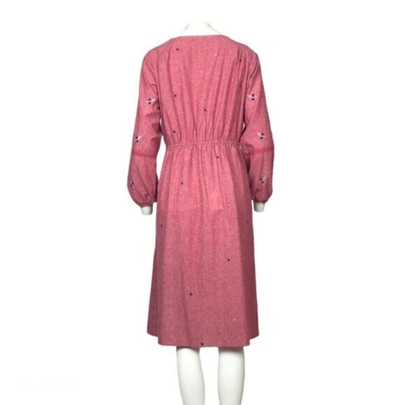 ZARA RED EMBROIDERED TASSEL DRESS - Picture 5 of 6